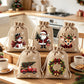 📢📢40 % DE RÉDUCTION !! ⏰ Sacs cadeaux Noël – Imprimés festifs, cordon & réutilisables ✨