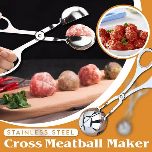 📢📢40 % DE RÉDUCTION !! ⏰ Pince à Boulettes de Viande en Acier Inoxydable 304 – Antiadhésive & Design Ergonomique for Boulettes Parfaites en Une Pression ✨