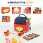 📢📢40 % DE RÉDUCTION !! ⏰Maison de Ferme Interactive en Peluche – 6 Zones d'Exploration & Marionnettes Animaux for Apprendre en Jouant 🚜✨