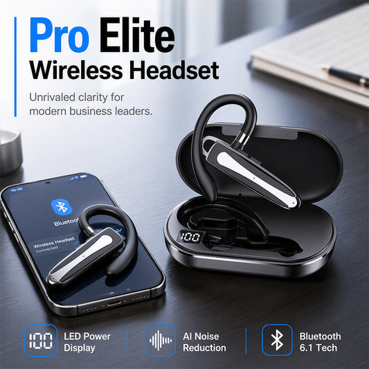 📢📢40 % DE RÉDUCTION !! ⏰ Oreillette Bluetooth Étanche IPX5 – Double Micro Anti-Bruit & Crochet Rotatif 180° for Appels Clairs en Déplacement 🔊✨