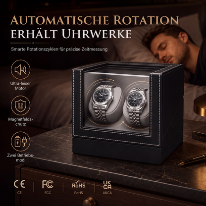 📢📢50 % DE RÉDUCTION !! ⏰Boîte de Remontoir Automatique pour Montre Mécanique – Rotation Bidirectionnelle & Moteur Silencieux for Précision Préservée en Continu ✨
