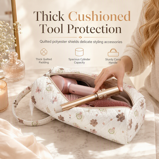 📢📢40 % DE RÉDUCTION !! ⏰ Sac de Rangement Matelassé – Protection Rembourrée & Grande Longueur 36 cm for Voyager avec Vos Outils de Coiffure 🐆✨
