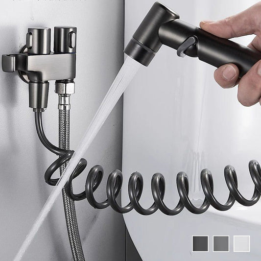 📢📢40 % DE RÉDUCTION !! ⏰1-In-2-Out Dual Control Valve & Bidet Sprayer Set