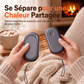 Chauffe-mains rechargeable magnétique détachable 2 en 1, mini chauffe-mains électrique USB portable
