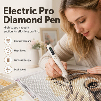 📢📢40 % DE RÉDUCTION !! ⏰ Stylo Électrique Rechargeable pour Diamants – Précis, Léger, Gain de Temps ✍️