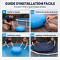 📢📢40 % DE RÉDUCTION !! ⏰Coussin d'Air Gonflable d'Hivernage pour Piscine – Protection Anti-Gel avec Cordes
