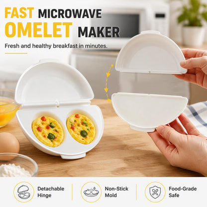 📢📢40 % DE RÉDUCTION !! ⏰Cuiseur 2-en-1 pour Omelettes et Œufs au Micro-Ondes – Compact, Nettoyage Simplifié & 2 Formats de Cuisson for un Petit-Déjeuner Rapide Sans Poêle ✨⏱️