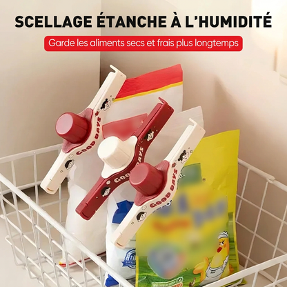 📢📢1 acheté，1 offert !! ⏰ Pince de scellage – Étanche à l'humidité & bec verseur ✨