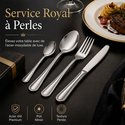 📢📢40 % DE RÉDUCTION !! ⏰ Ensemble de Couverts 4 Pièces en Acier Inoxydable – Finition Miroir & Tranchant Micro-Dentelé for une Table Chic au Quotidien ✨🍽️