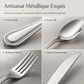 📢📢40 % DE RÉDUCTION !! ⏰ Ensemble de Couverts 4 Pièces en Acier Inoxydable – Finition Miroir & Tranchant Micro-Dentelé for une Table Chic au Quotidien ✨🍽️