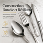 📢📢40 % DE RÉDUCTION !! ⏰ Ensemble de Couverts 4 Pièces en Acier Inoxydable – Finition Miroir & Tranchant Micro-Dentelé for une Table Chic au Quotidien ✨🍽️
