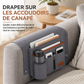 📢📢40 % DE RÉDUCTION !! ⏰Organiseur de Chevet en Feutre Minimaliste – Feutre Épais Structuré, Multi-Poches et Ancrage Stable sous Matelas