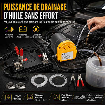 📢📢40 % DE RÉDUCTION !! ⏰Pompe de transfert électrique portable auto-amorçante 12V/24V, micro extracteur d'huile diesel pour voitures