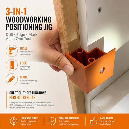 📢📢40 % DE RÉDUCTION !! ⏰Gabarit d'installation pour menuiserie 3-en-1 et perçage de loqueteaux de placard avec traçage double usage 20/23