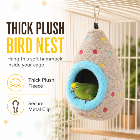📢📢40% DE RÉDUCTION !! ⏰ Nid suspendu en coton pour oiseaux, forme d’œuf, polaire double épaisseur, refuge chaud pour l’hiver