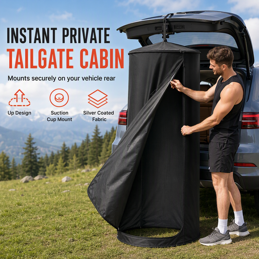 📢📢50% DE RÉDUCTION !! ⏰ Portable Car Rear Shower Tent — Quick Setup, Privacy for Camping