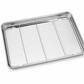📢📢40% DE RÉDUCTION !! ⏰ Plaque de Cuisson Rectangulaire en Acier Inoxydable avec Grille de Refroidissement, Accessoire Four Polyvalent pour Rôtissage & Pâtisserie🍰