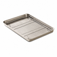 📢📢40% DE RÉDUCTION !! ⏰ Plaque de Cuisson Rectangulaire en Acier Inoxydable avec Grille de Refroidissement, Accessoire Four Polyvalent pour Rôtissage & Pâtisserie🍰