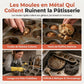 📢📢40% DE RÉDUCTION !! ⏰ Moule rond en silicone de 10 cm pour friteuse à air – 3 ou 4 cavités, démoulage facile et cuisson polyvalente