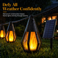 Guirlande Lumineuse Solaire Effet Flamme — Éclairage Décoratif Extérieur Étanche avec Capteur pour Jardin, Terrasse et Camping
