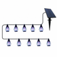 Guirlande Lumineuse Solaire Effet Flamme — Éclairage Décoratif Extérieur Étanche avec Capteur pour Jardin, Terrasse et Camping