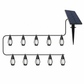Guirlande Lumineuse Solaire Effet Flamme — Éclairage Décoratif Extérieur Étanche avec Capteur pour Jardin, Terrasse et Camping