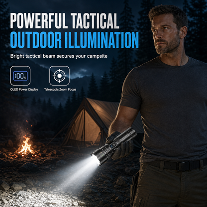 📢📢40 % DE RÉDUCTION !! ⏰Lampe torche rechargeable haute puissance avec bandoulière