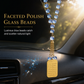 ⏳🔥LIMITED-TIME 50% OFF! ⏰Stainless Steel Arabic Medallion Car Hanging Ornament with Blue Glass Chain