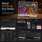 Rechargeable LED Acrylic Message Board with 7 Fluorescent Pens 30x20cm Light Up Drawing and Writing Pad for Kids DIY Doodle