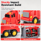 📢📢40% DE RÉDUCTION !! ⏰Coffret camion porte-voitures à inertie pour enfants – 1 grand camion de transport et de rangement et 6 petites voitures