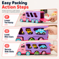 📢📢40% DE RÉDUCTION !! ⏰Coffret camion porte-voitures à inertie pour enfants – 1 grand camion de transport et de rangement et 6 petites voitures
