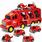 📢📢40% DE RÉDUCTION !! ⏰Coffret camion porte-voitures à inertie pour enfants – 1 grand camion de transport et de rangement et 6 petites voitures