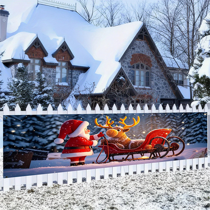 Bannière suspendue extérieure avec « Merry Christmas » imprimé