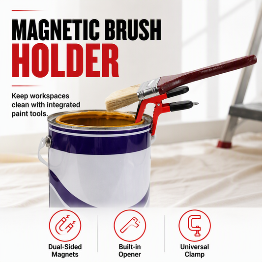 📢📢40% DE RÉDUCTION !! ⏰ Pince magnétique double face pour pinceau avec support de fixation universel pour pot de peinture