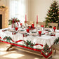 🎄🍽️ Nappe de Noël en Polyester – Déperlante, Réutilisable et Disponible en 7 Dimensions
