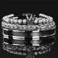 Men's Stainless Steel Crown Bracelet 3-Piece Set