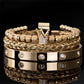 Men's Stainless Steel Crown Bracelet 3-Piece Set