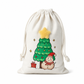 📢📢50% DE RÉDUCTION !! ⏰Sacs cadeaux de Noël à cordon en coton et lin avec motifs élan au nez rouge et Père Noël pour friandises festives 15x20 cm