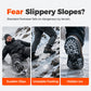 📢📢40 % DE RÉDUCTION !! ⏰Crampons Antidérapants 18 Dents en Acier Inoxydable pour Neige et Verglas for une Marche Sûre et Stable sur Glace et Neige ✨