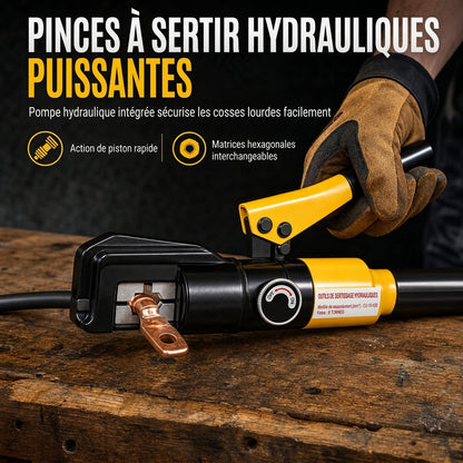 🔧 PROMO FLASH : 50% DE RÉDUCTION ! Pince à Sertir Hydraulique Manuelle Portative Série YQK – Compression Haute Tonnaque & Matrices en Acier for des Connexions de Câbles Solides et Durables ✨
