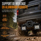 Support de fixation pour attelage de remorque, conçu pour monter deux projecteurs LED compacts et feux de recul sur les camionnettes et les SUV