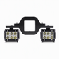 Support de fixation pour attelage de remorque, conçu pour monter deux projecteurs LED compacts et feux de recul sur les camionnettes et les SUV