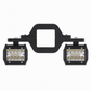 Support de fixation pour attelage de remorque, conçu pour monter deux projecteurs LED compacts et feux de recul sur les camionnettes et les SUV
