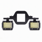 Support de fixation pour attelage de remorque, conçu pour monter deux projecteurs LED compacts et feux de recul sur les camionnettes et les SUV