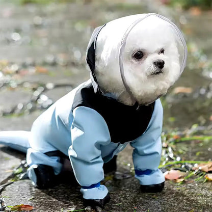 Manteau de Pluie Mignon Intégral pour Animaux de Compagnie avec Masque