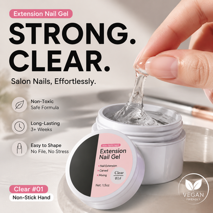 📢📢1 acheté，1 offert !! ⏰Gel de renforcement ongles 💅Pour extensions, ne coule pas, application simple