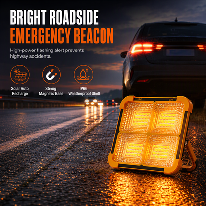 📢📢40% DE RÉDUCTION !! ⏰Lampe de Secours Portable à Énergie Solaire et Projecteur de Camping Extérieur avec Recharge USB