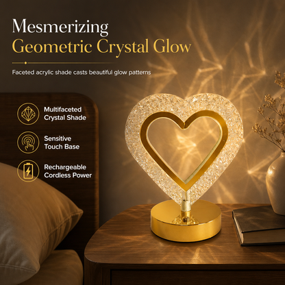 📢📢50% DE RÉDUCTION !! ⏰Veilleuse Tactile Rechargeable en Cristal - Lampe de Chevet d'Ambiance 3 Couleurs à Intensité Variable