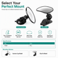 📢📢40% OFF !! ⏰Wide Angle Convex Rearview Mirror with Suction Cup and Clip Mount Round 12.5cm Auxiliary Reversing Mirror for Electric Tricycle and Baby Observation