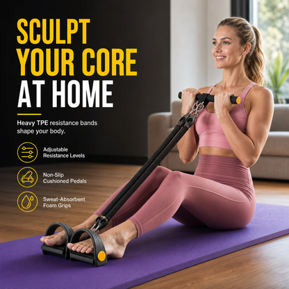 📢📢40% DE RÉDUCTION !! ⏰Corde Élastique de Traction à Pédale Multifonctionnelle pour Abdominaux et Fitness - Yoga et Pilates Homme & Femme